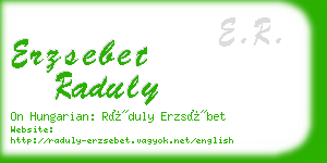 erzsebet raduly business card